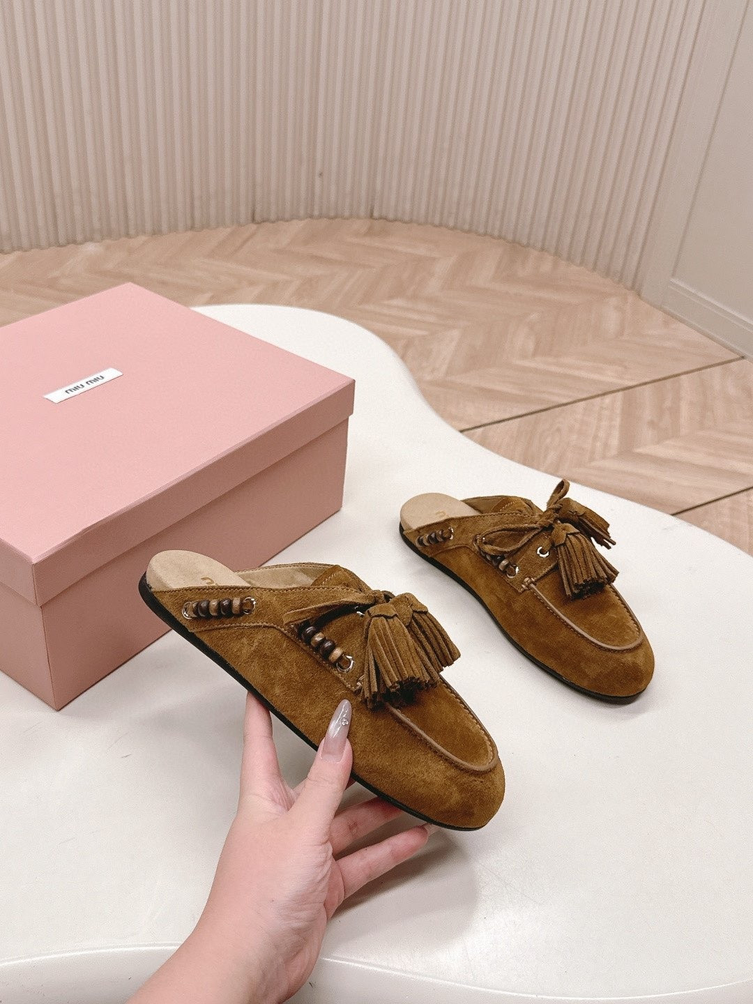 UA Miu Miu Tassel Mules