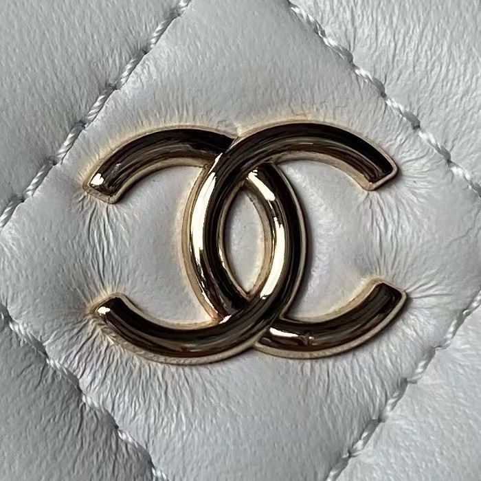 Ch**el Gold Chain with Makeup Mirror Lamb Leather Square Box Shoulder Bag Women