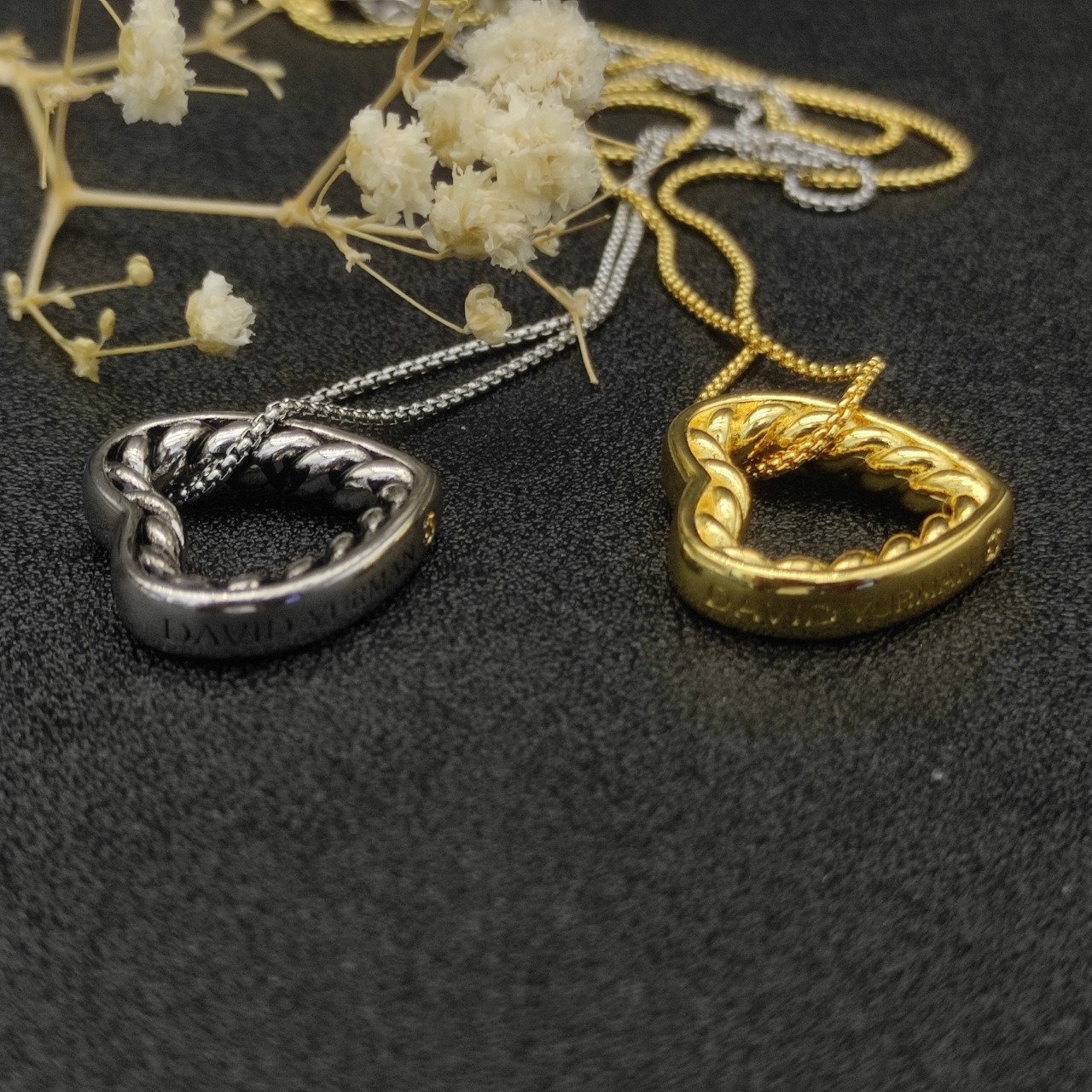 David Yurman Heart Necklace(Chain length 45+5cm delay chain Chain thickness 1.5mm)