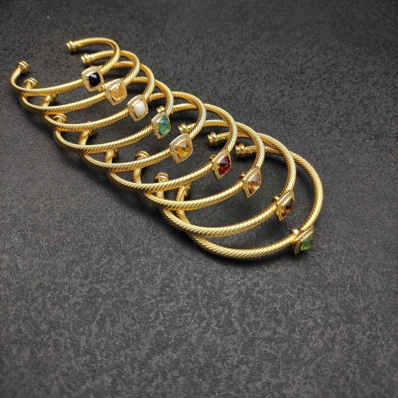 David Yurman 4mm Square D1am0nd Bracelet (wrist circumference 15-20cm)