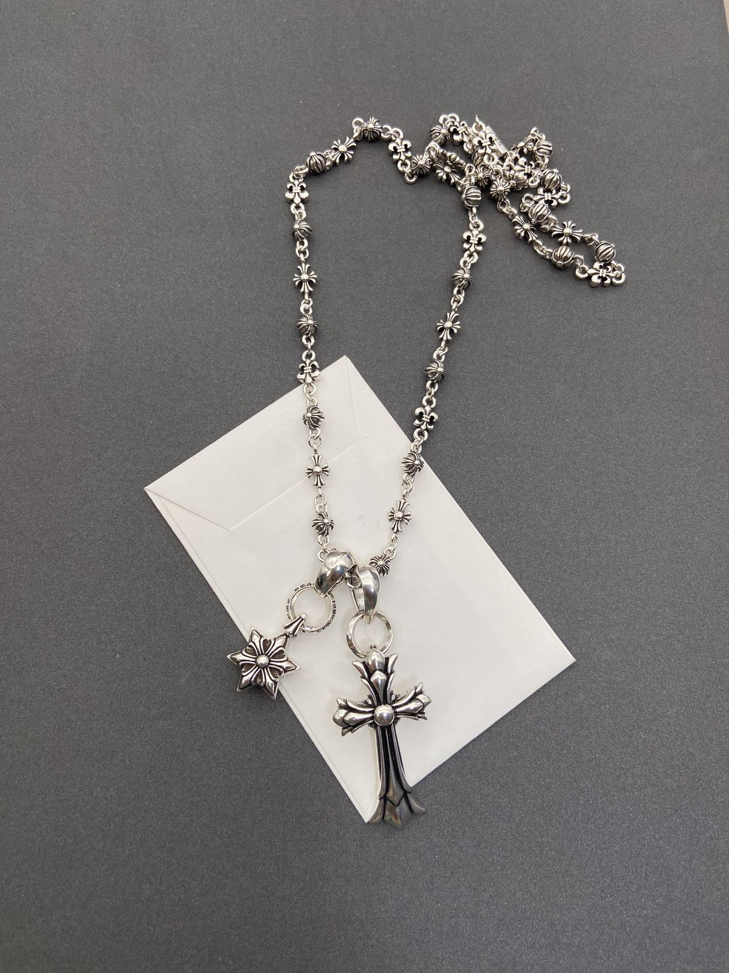 Ch*0me He**ts Cross and Star of David Necklace