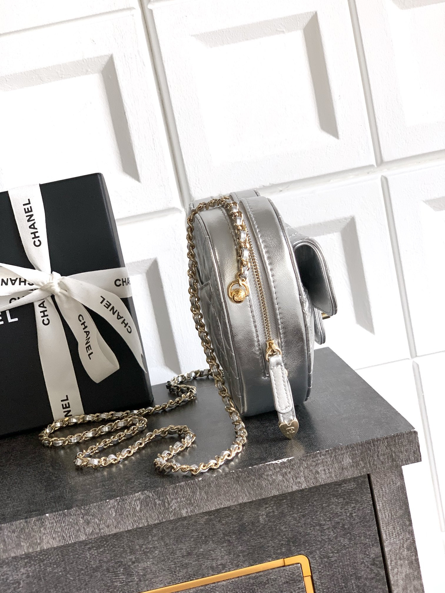 Ch**el 25B Heart Bag AS5764 18x19x5cm