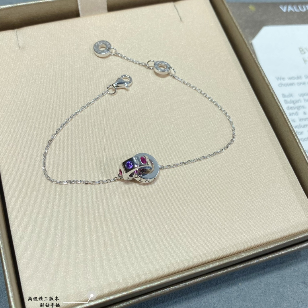 Bv1g*ai Colored D1am0nd Bracelet