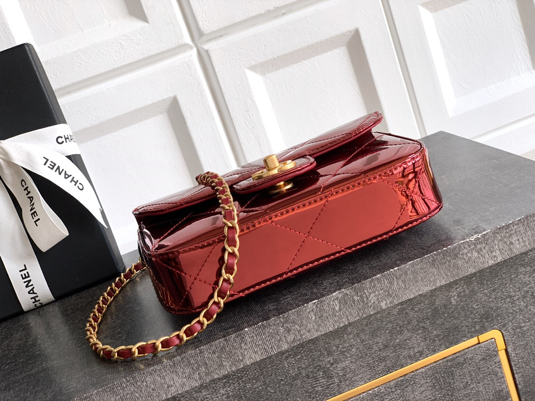 Ch**el Mini Flap Bag with Top Handle 13x18.5x4.5cm