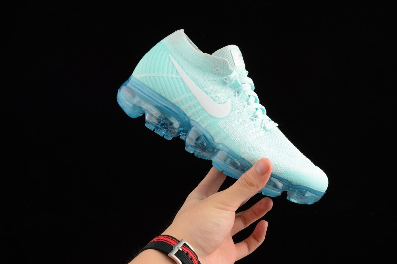 UA Nike Air Vapormax Flyknit Glacier Blue White Shoes