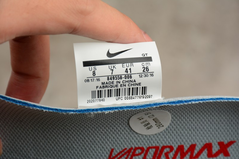 UA Nike Air Vapormax Flyknit Pure Platinum University Red Shoes