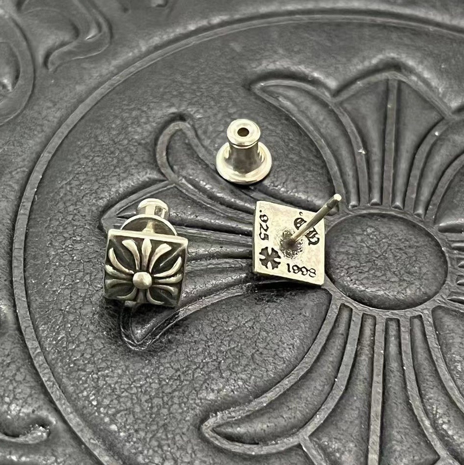 Ch*0me He**ts Cross Stud Earrings