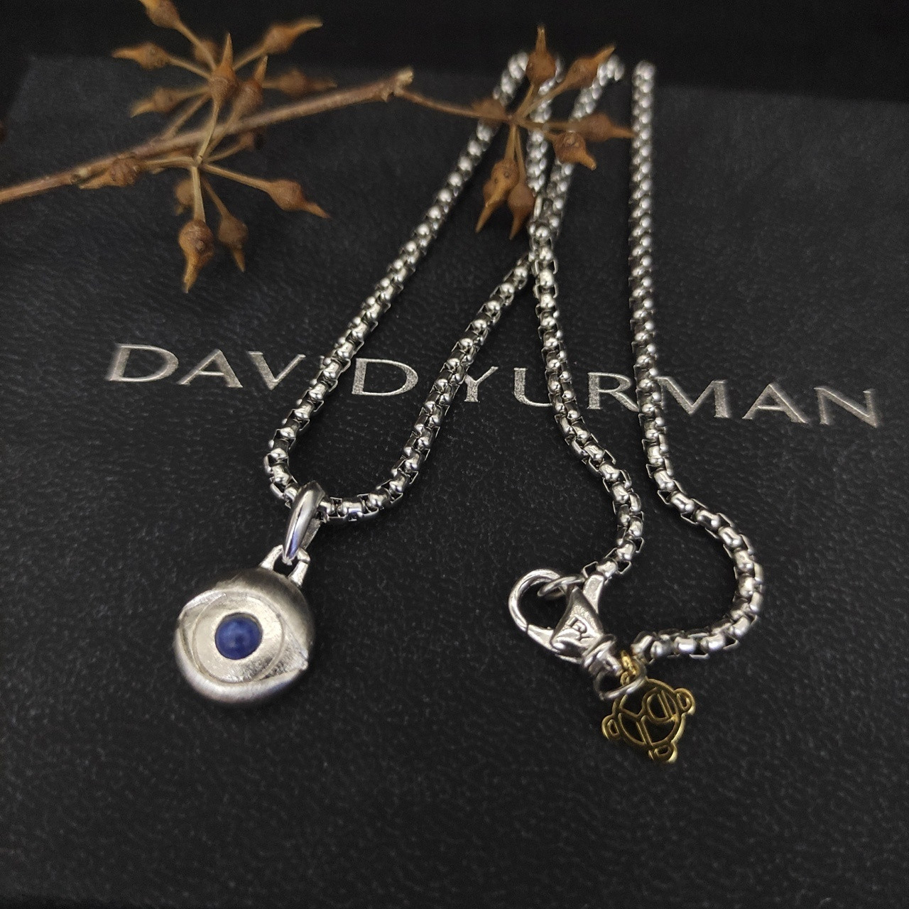 David Yurman evil eye Necklace(Chain length 50+5cm delay chain Chain thickness 3mm)