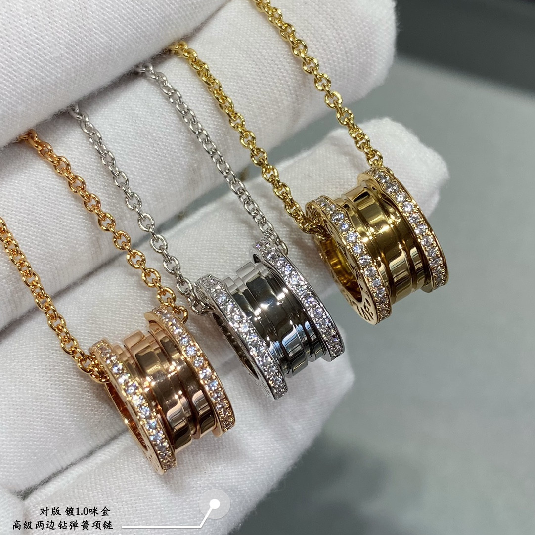 Bv1g*ai Spring both sides drill Necklace