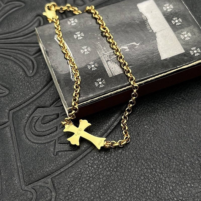 Ch*0me He**ts Cross Bracelet