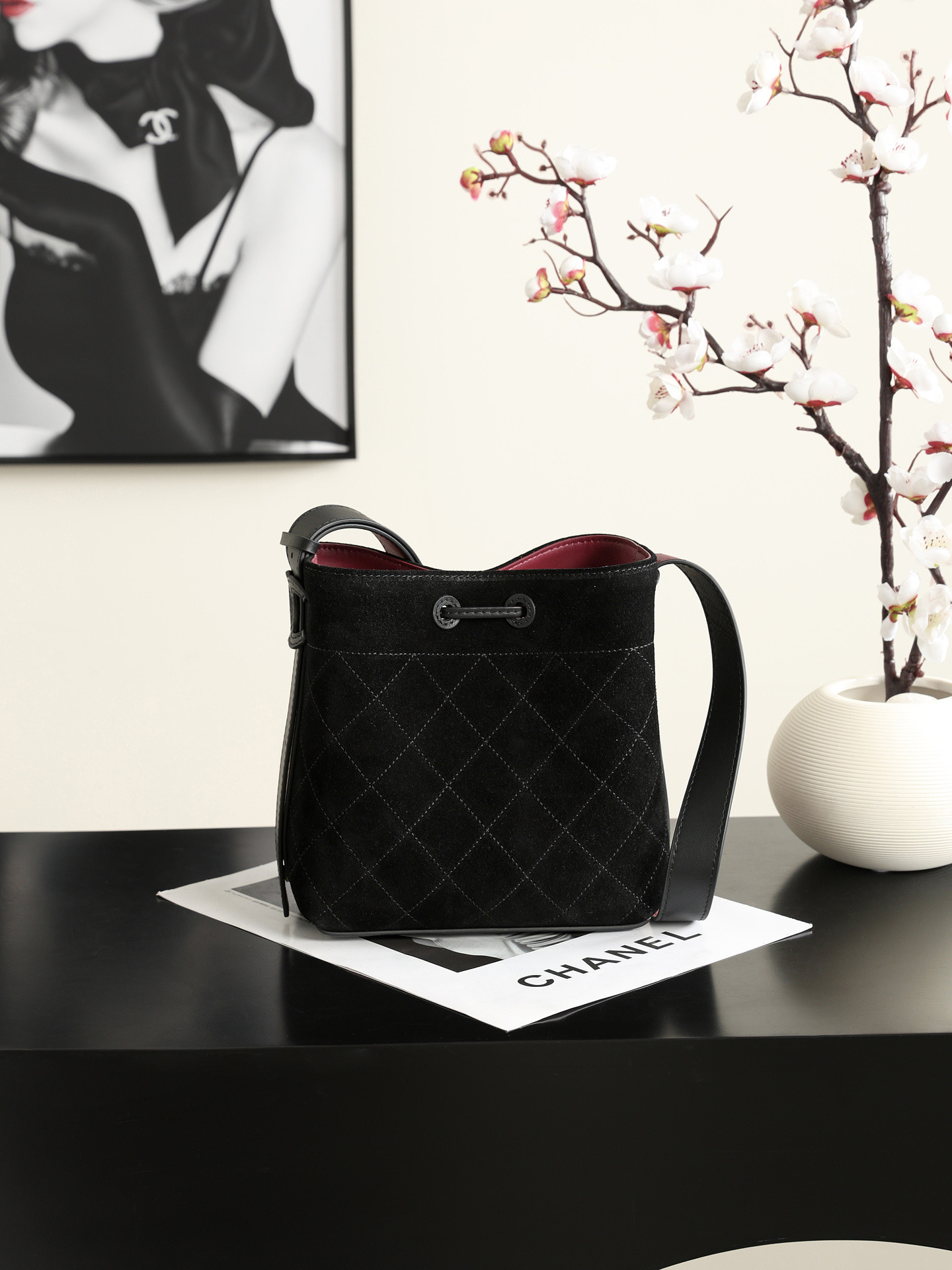 Ch**el Bucket Bag AS6537 18x18x10cm