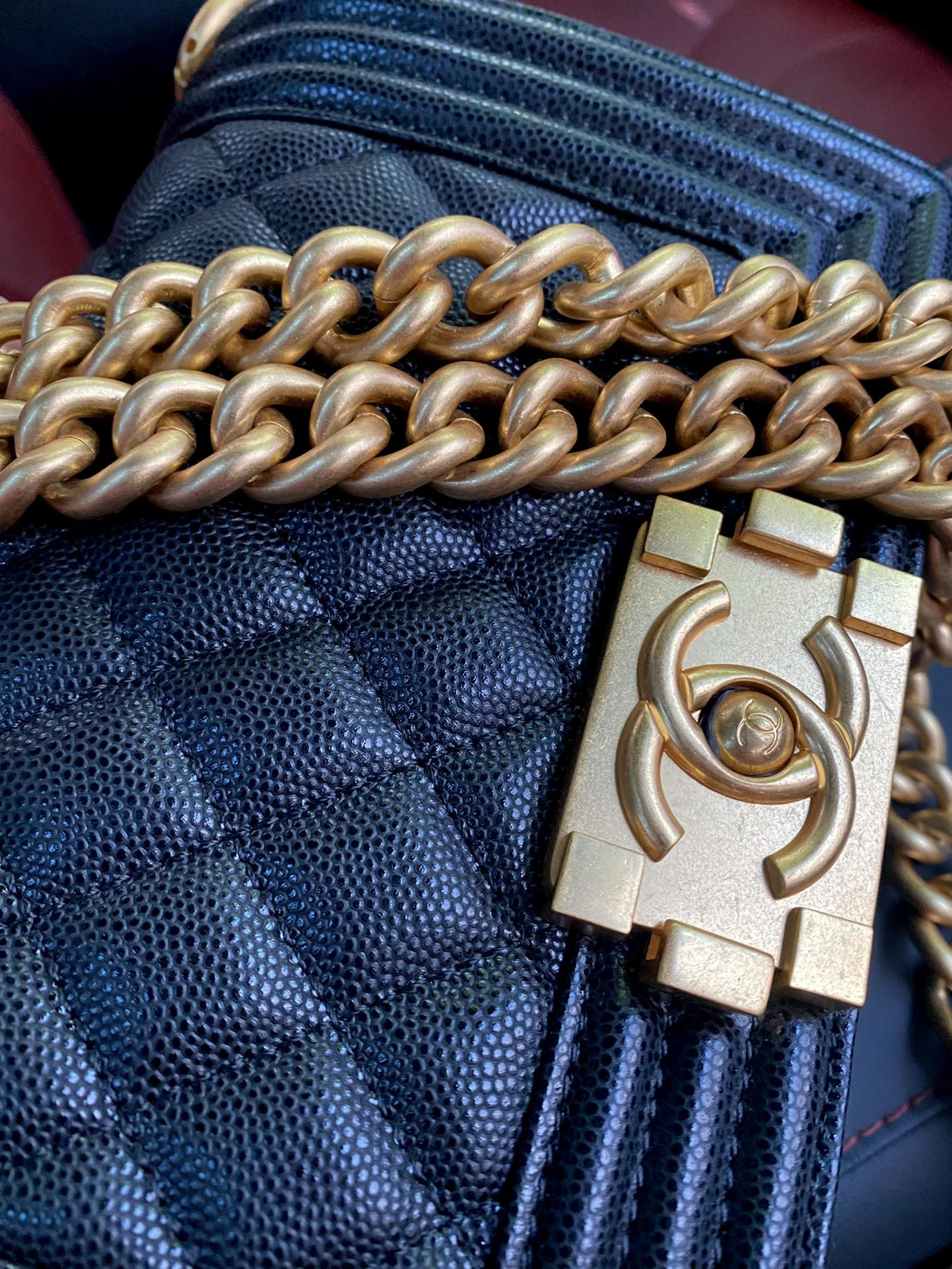 CHANEL Small BOY Handbag A67085 12x20.5x8.5cm