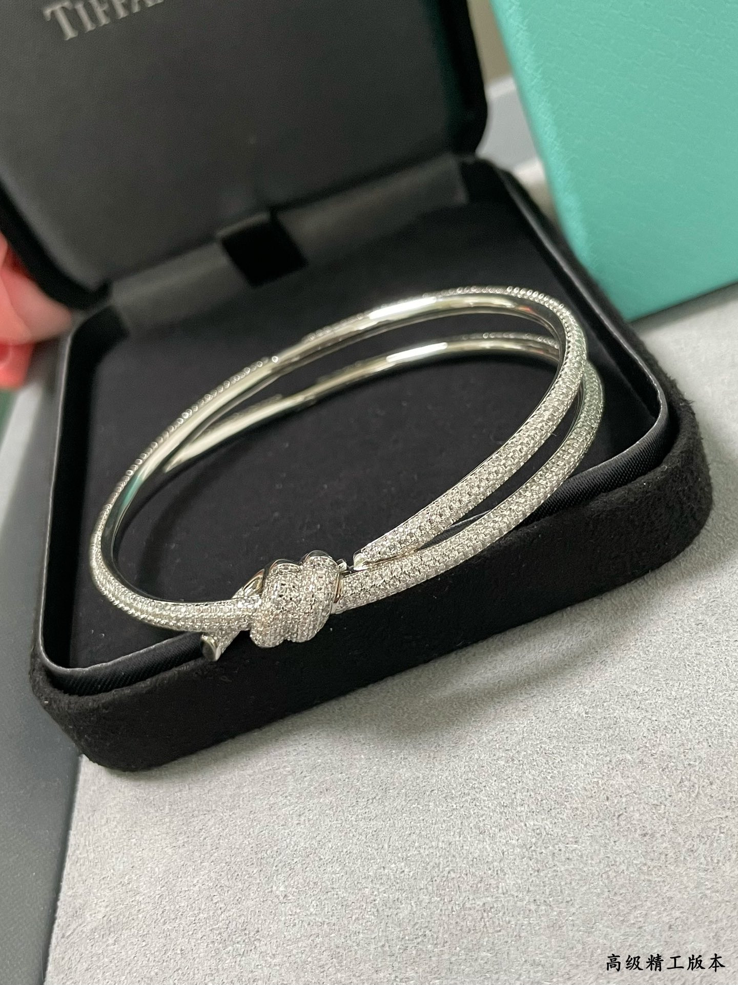 T*f*ny & Co. T Wire Knot Full D1am0nd Bracelet