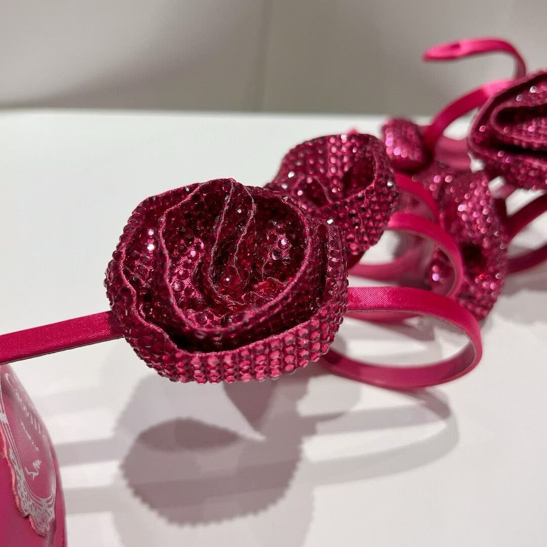 UA RENÉ CAOVILLA FLOWER WRAP SANDAL 95mm