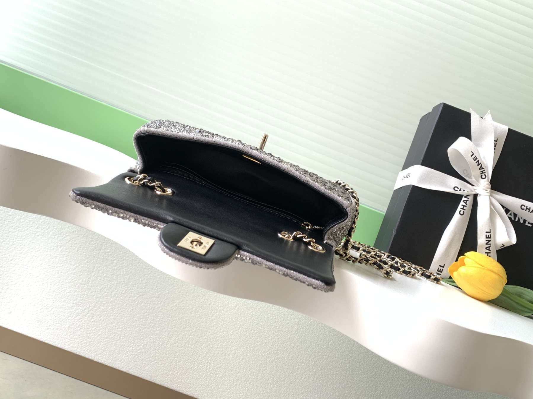 Ch**el Flap Bag 13x21x8cm