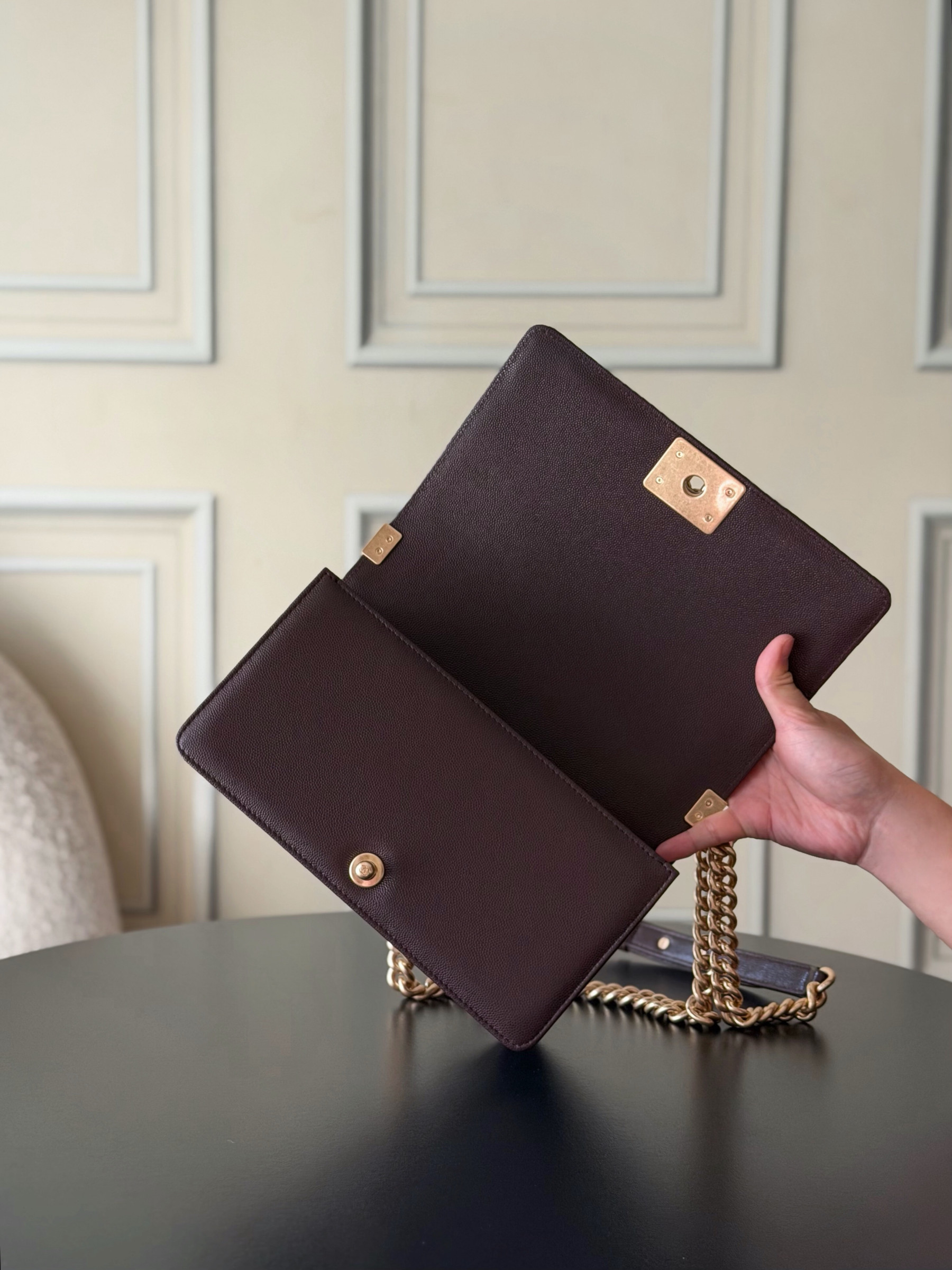 Ch**el Boy Handbag 15x25x9cm