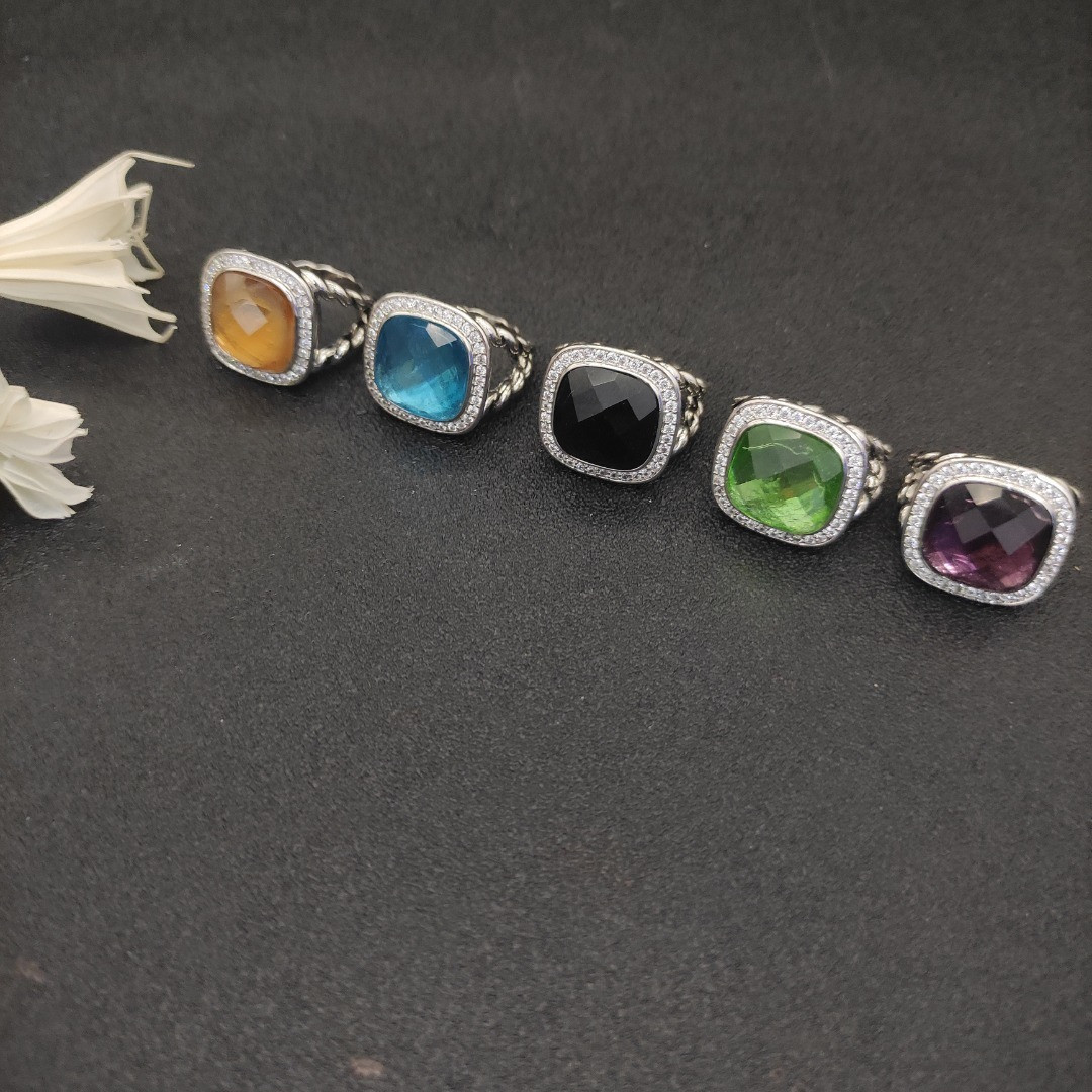 David Yurman 14mm Square D1am0nd Ring