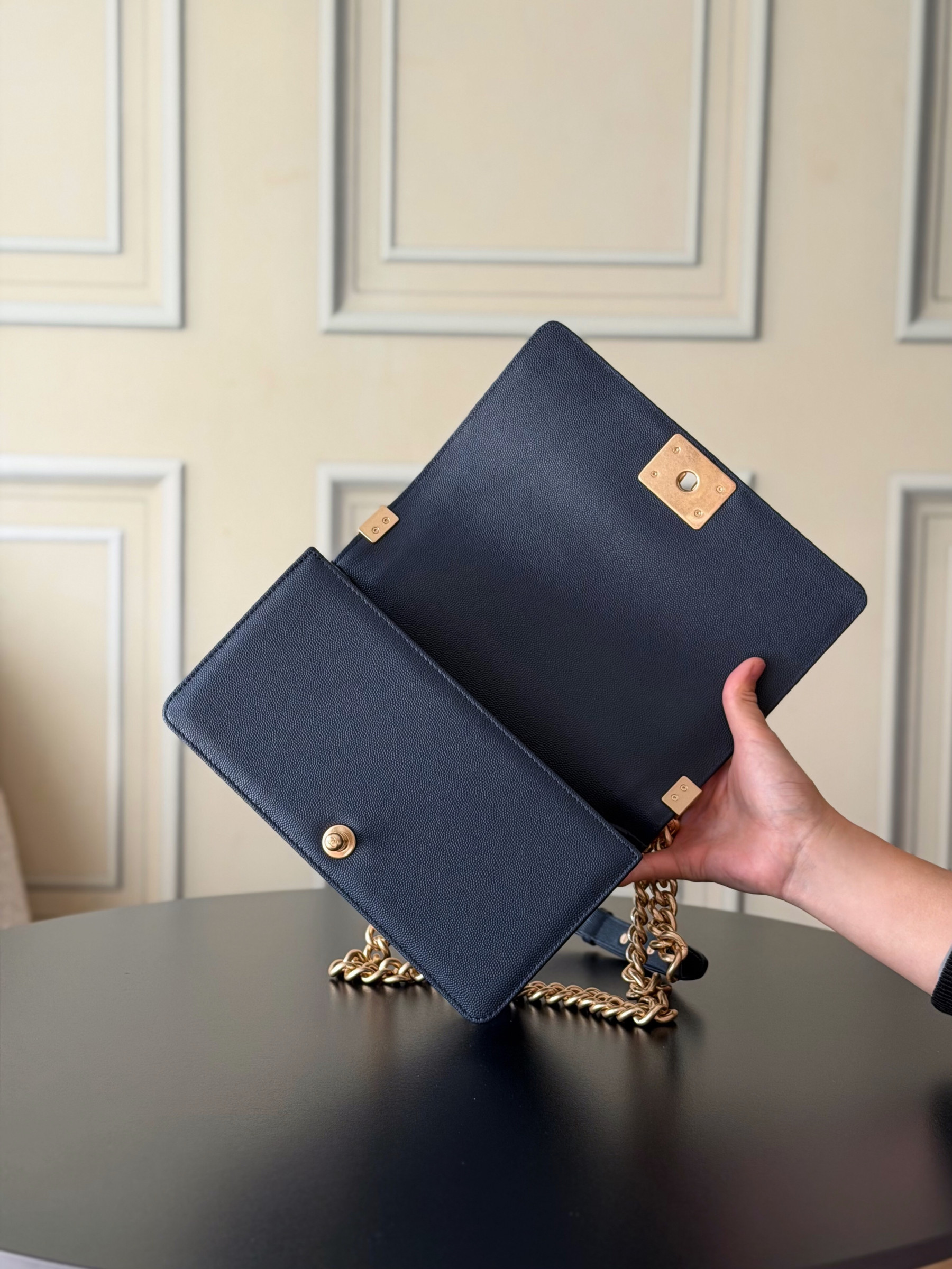 Ch**el Boy Handbag 15x25x9cm