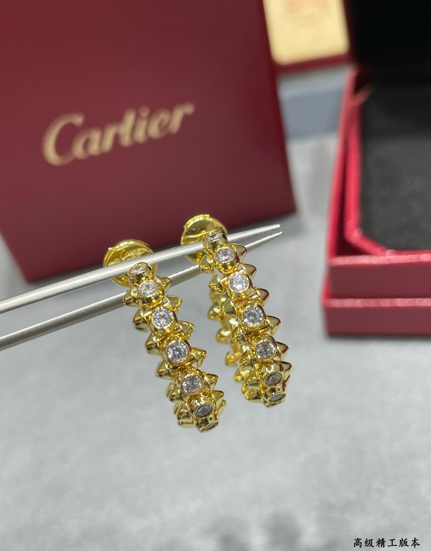 Ca*t1er D1am0nd bullet earrings