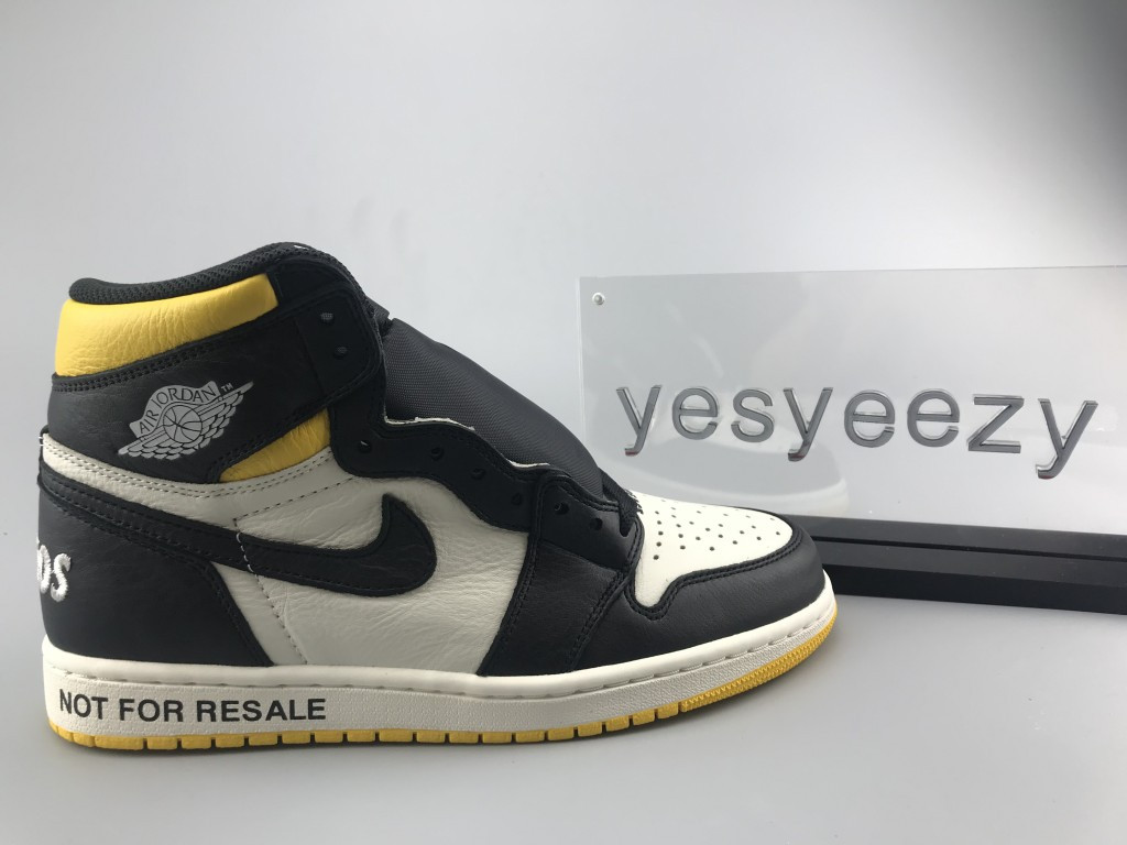 UA AIR JORDAN 1 RETRO HIGH OG NRG NOT FOR RESALE BLACK YELLOW