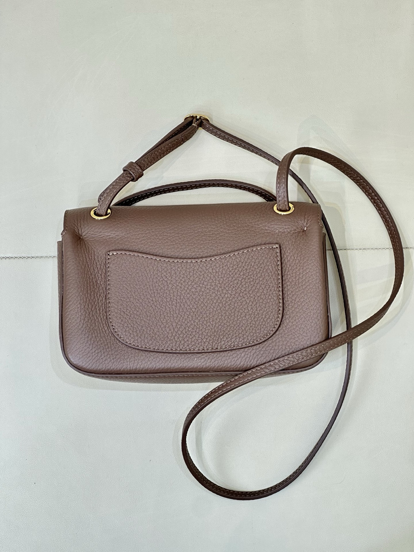 Ch**el Mini Flap Bag Light Gold Hardware AS6573 13x20x6cm