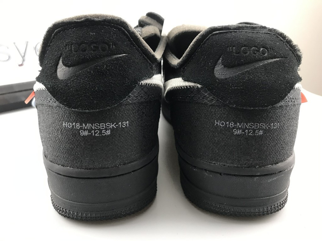 UA THE TEN OFF WHITE NIKE AIR FORCE 1 LOW BLACK