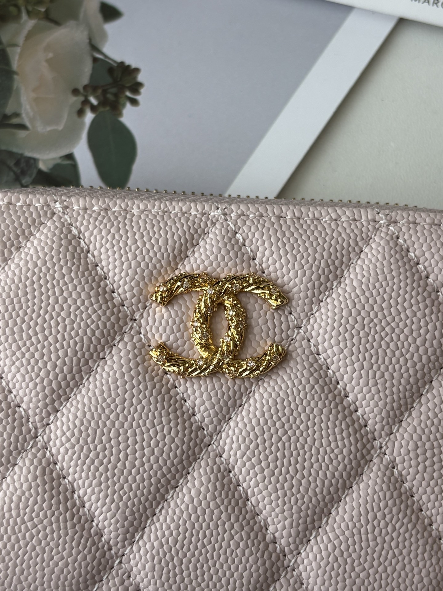 Ch**el Zippered Coin Purse AS5078 11x7.5x2cm
