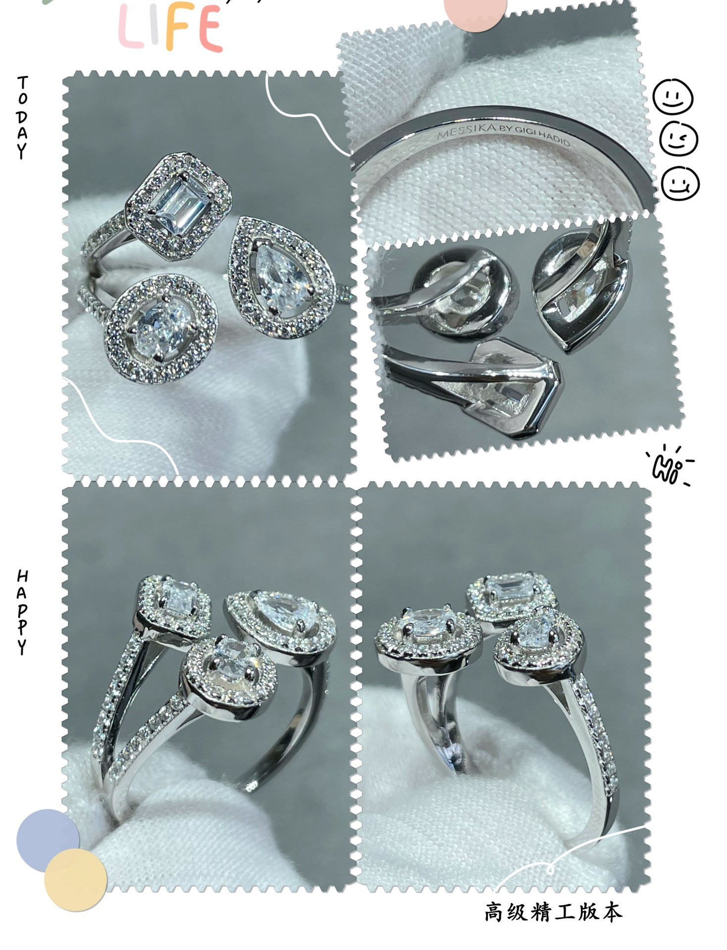 Messika Water Drop Three-D1am0nd Ring