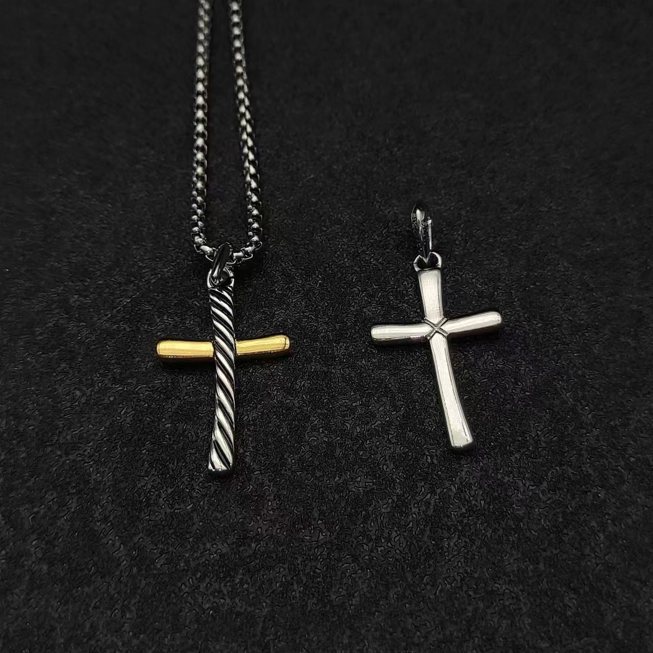 David Yurman Cross Necklace(Chain length 45+5cm delay chain Chain thickness 2mm)