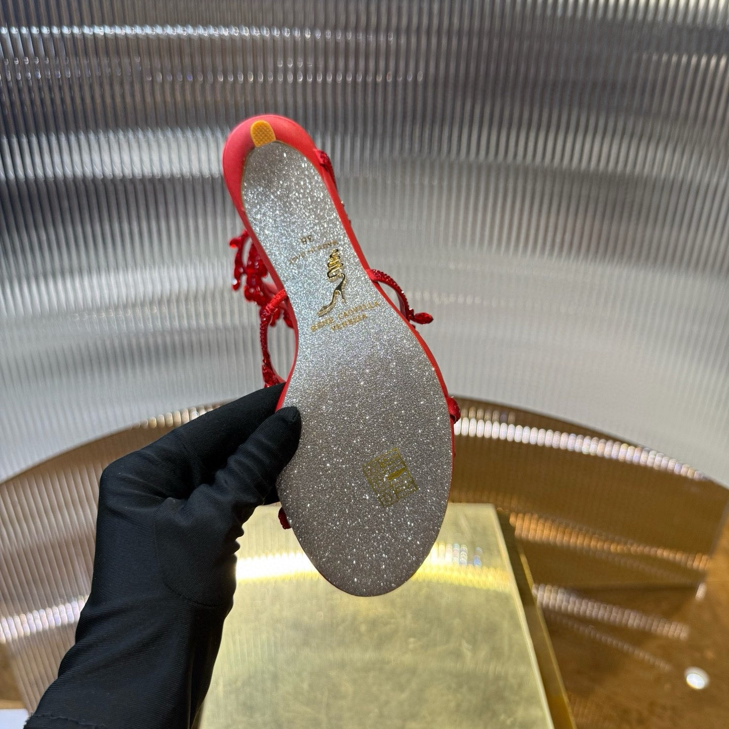 UA RENÉ CAOVILLA CHANDELIER SANDAL 95mm