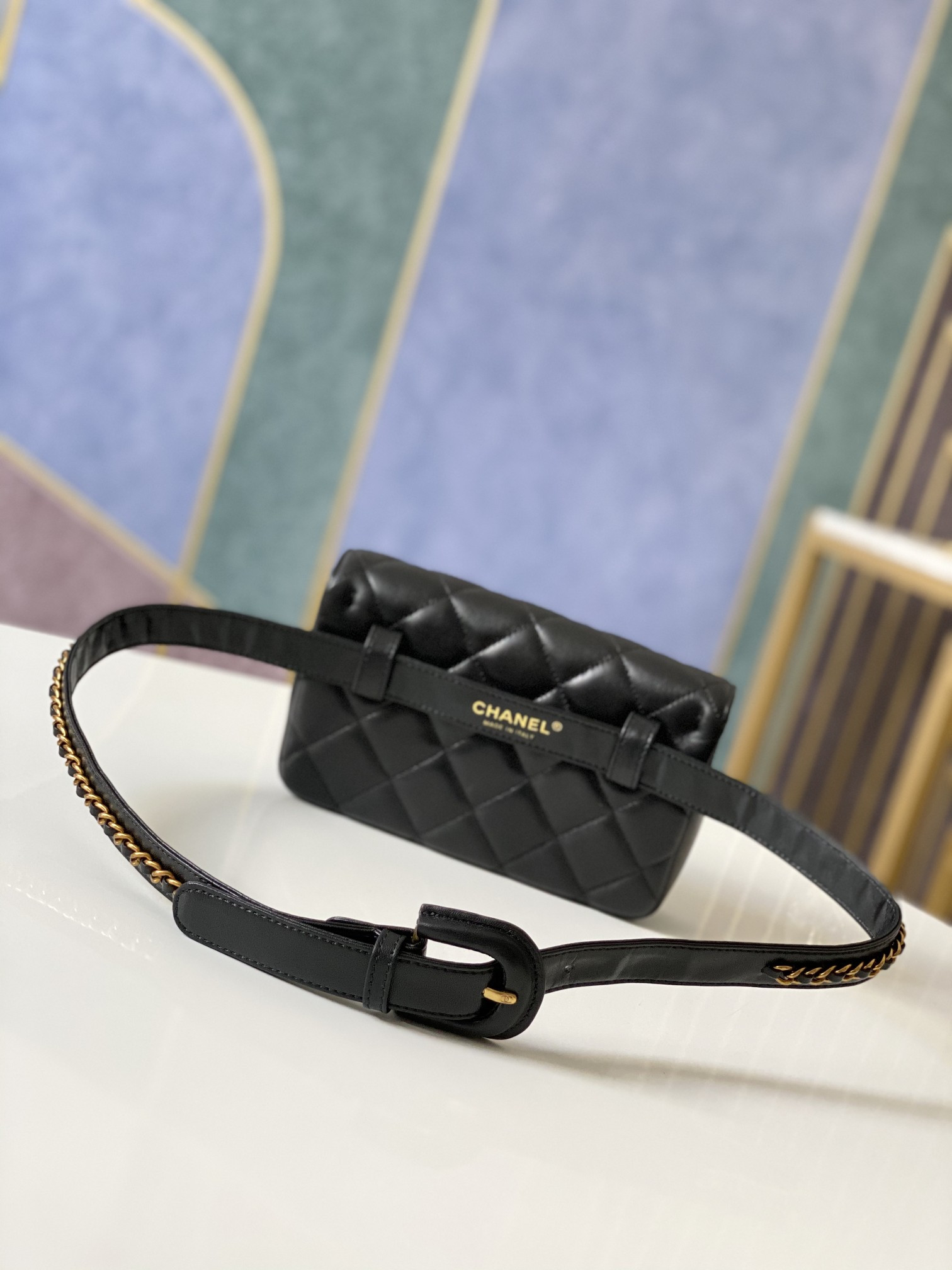 Chanel Quilted Waist Bag 18x12x3.5cm