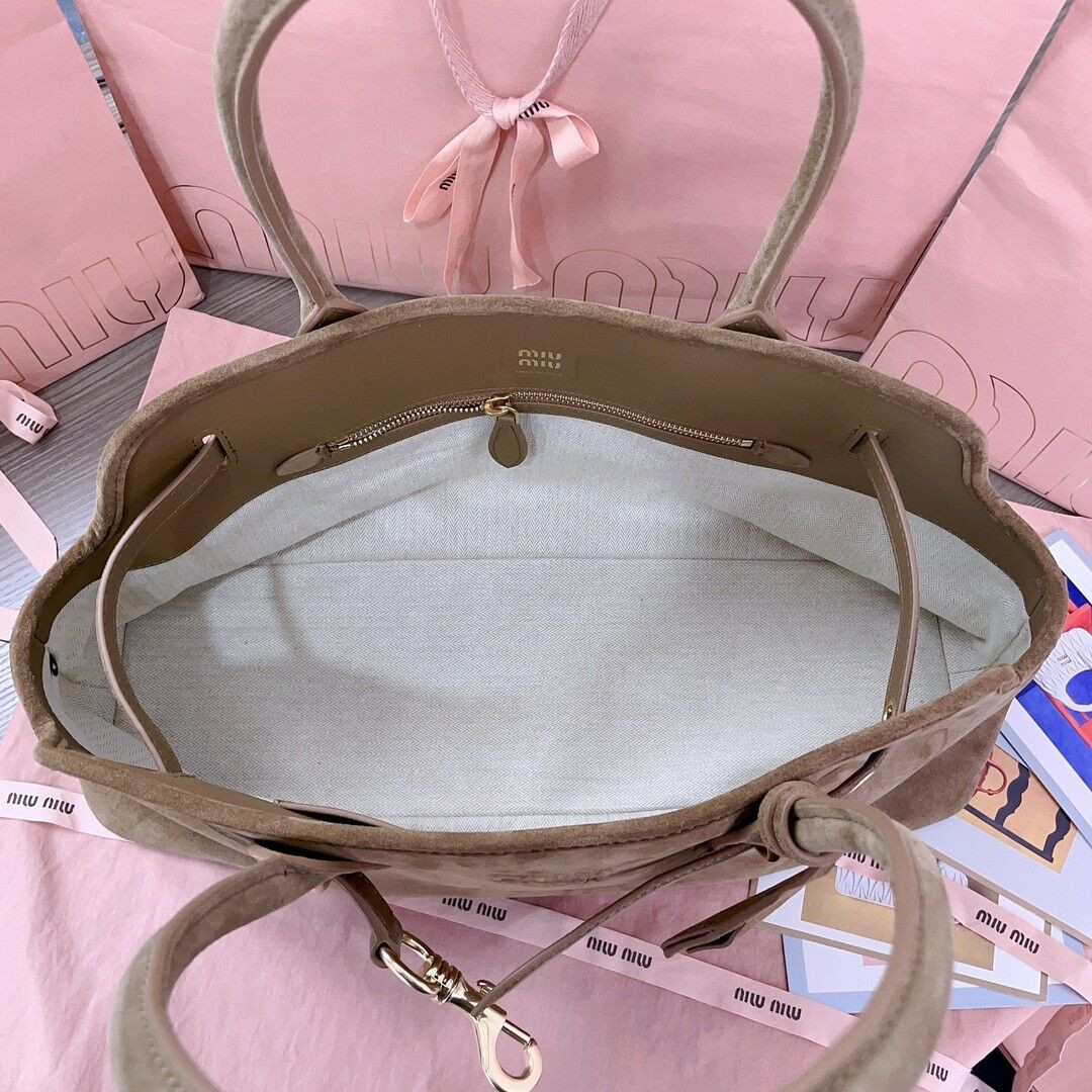 Miu Miu Aventure Suede Bag 22.5x44x14.5cm