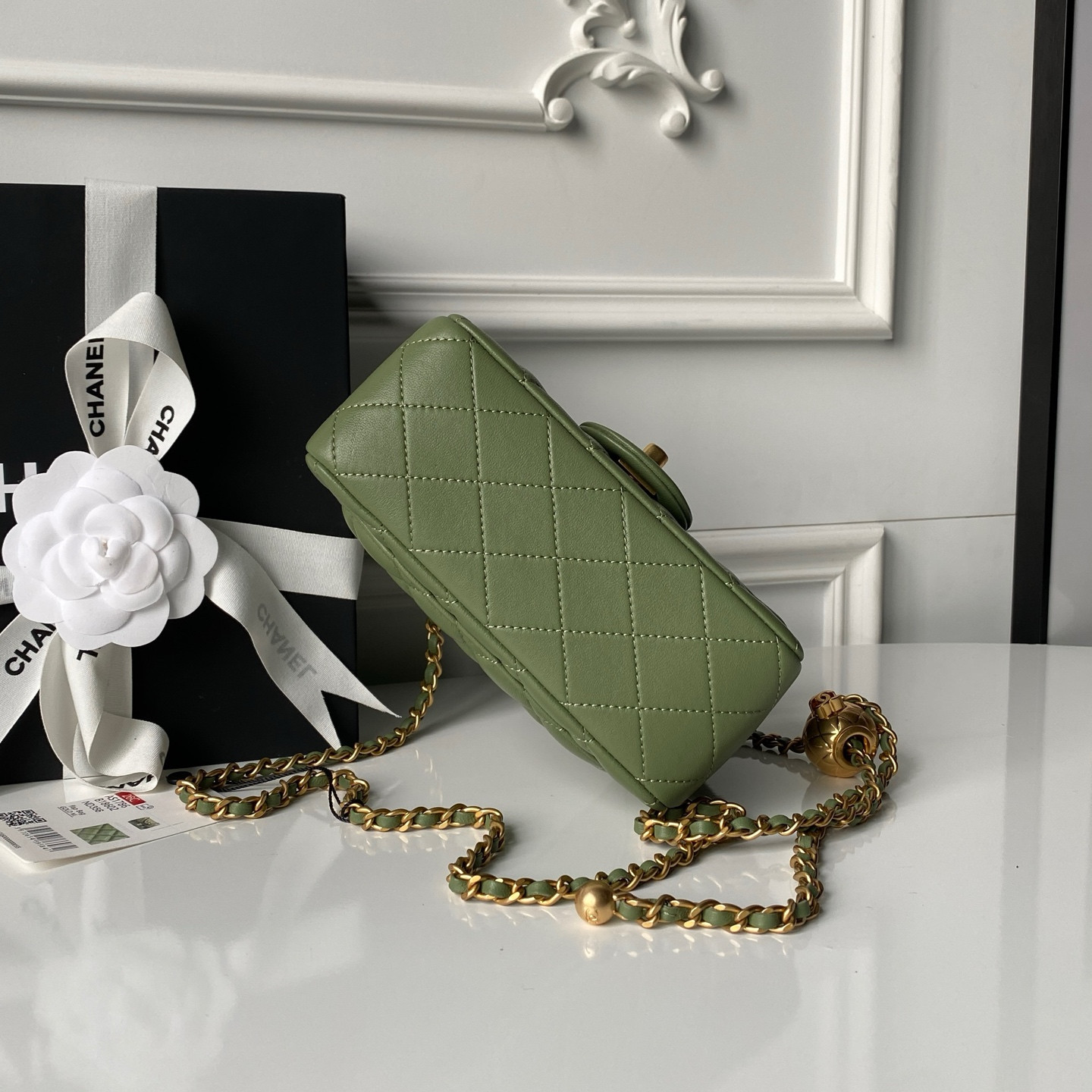 Ch**el MINI FLAP BAG 13.5x17x8cm