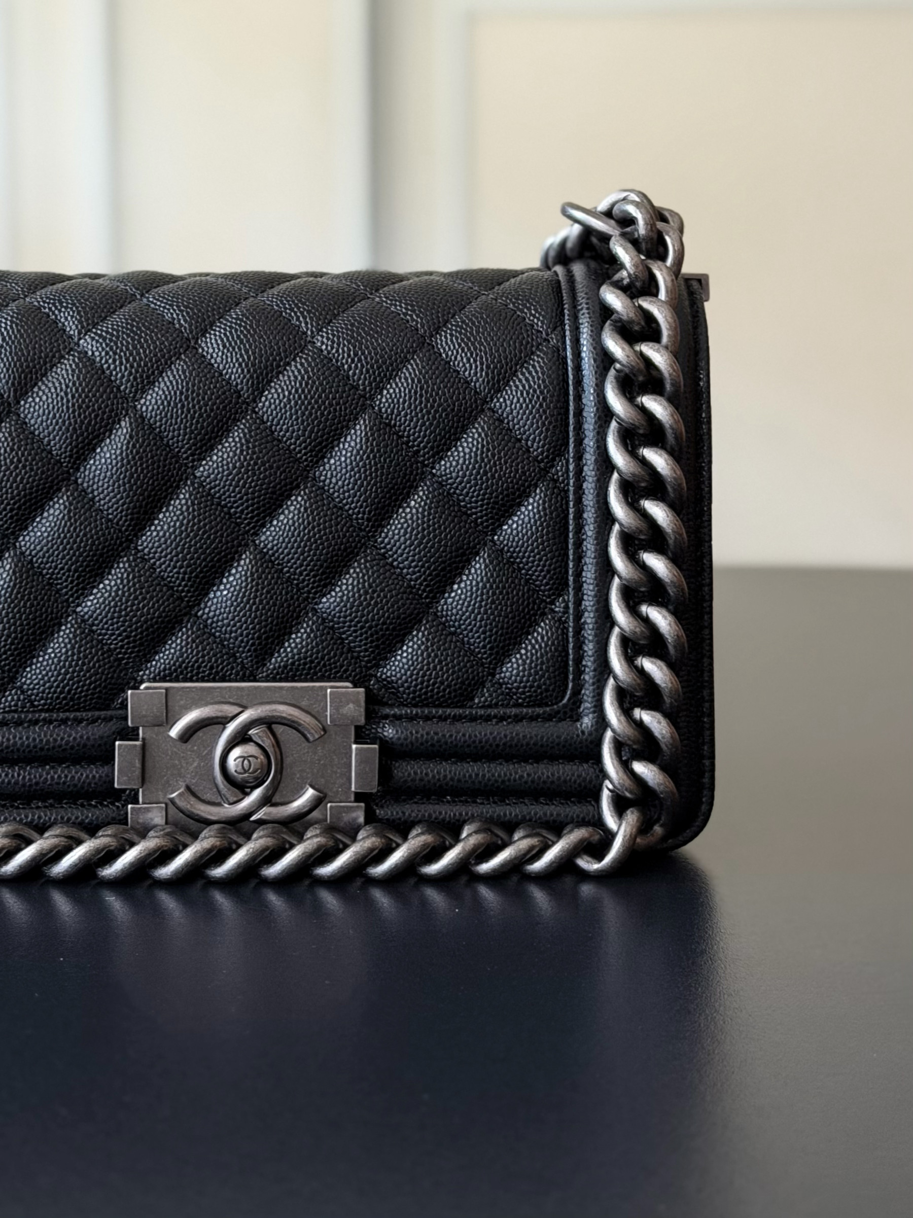 Ch**el boy handbag 12x20x7cm