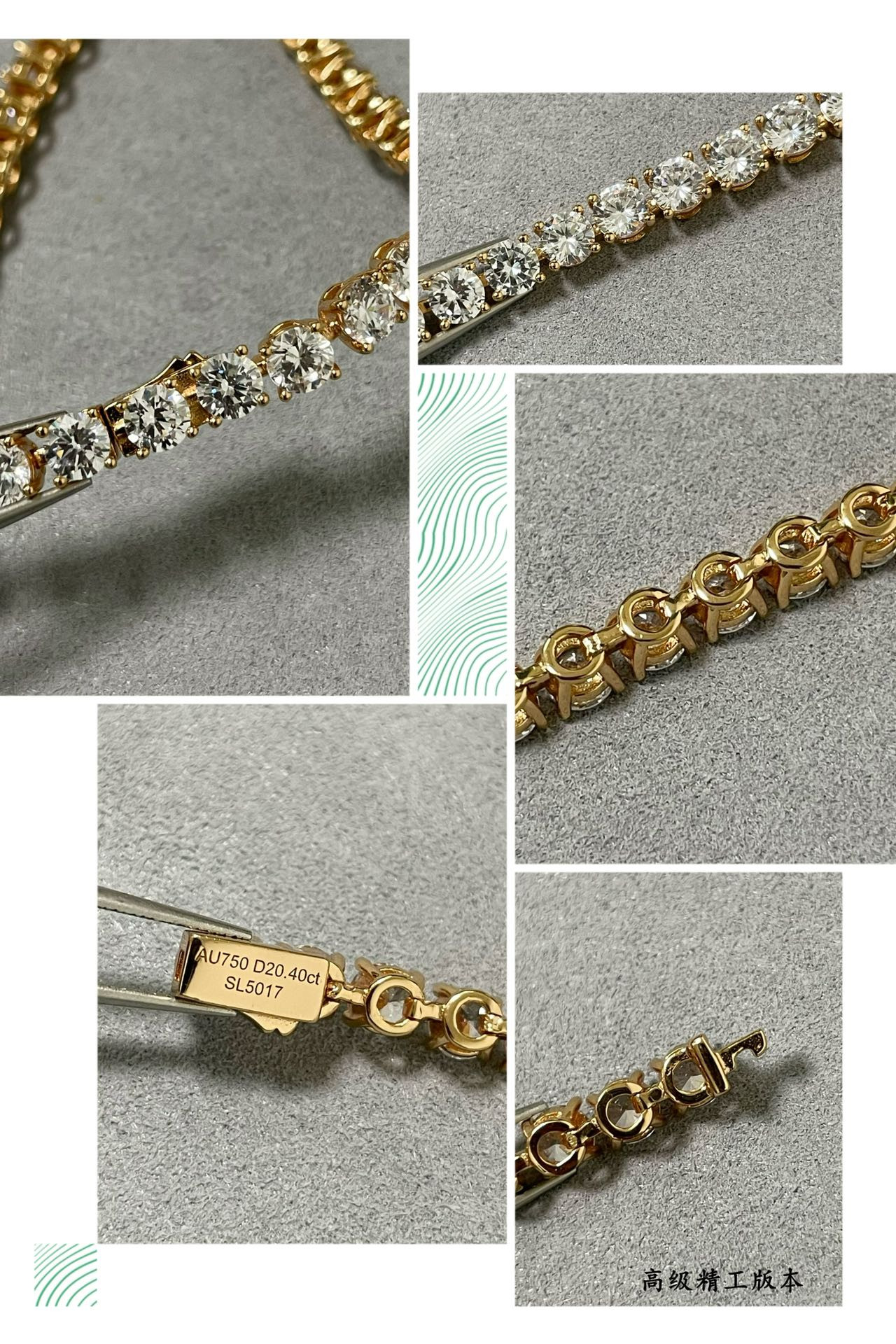 Ca*t1er full D1am0nd four-claw Bracelet