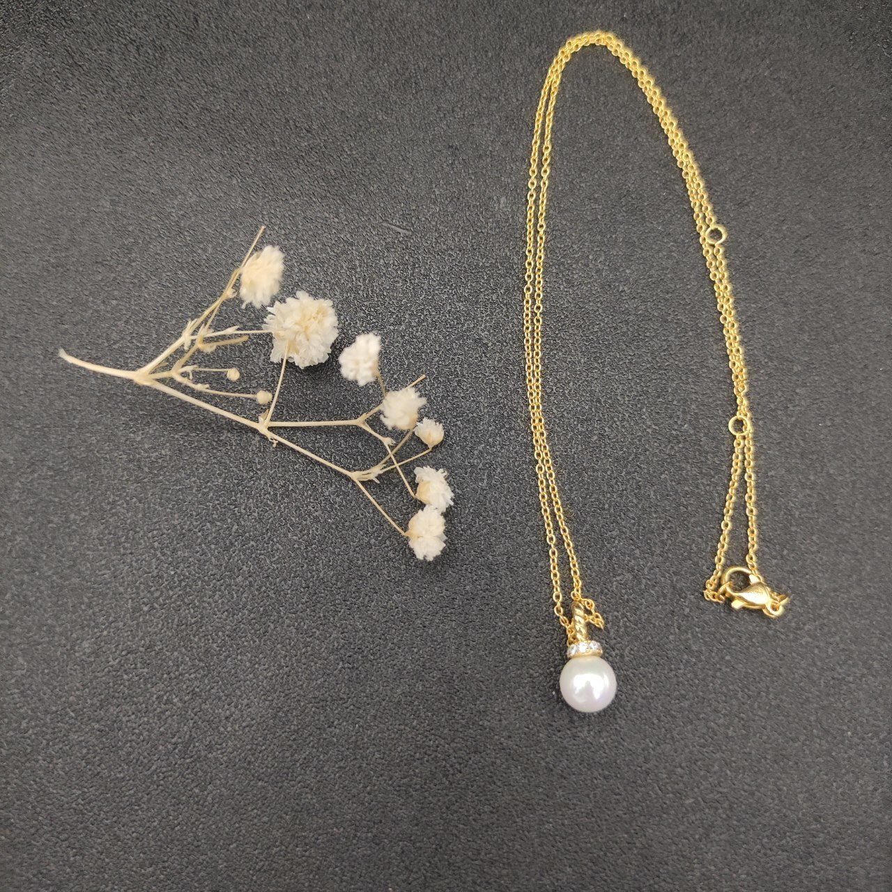 David Yurman 8mm Peal Necklace(Chain length 42+3+3cm delay chain)