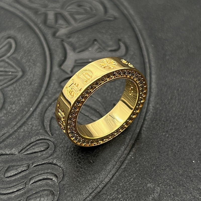 Ch*0me He**ts D1am0nd-encrusted Cross Ring