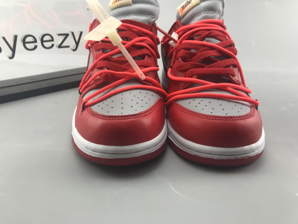 UA NIKE OFF-WHITE X DUNK LOW "UNIVERSITY RED"