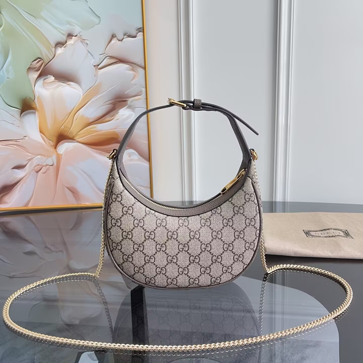 Gucci Ophidia Mini GG Canvas Shoulder Bag 20x14.5x4cm