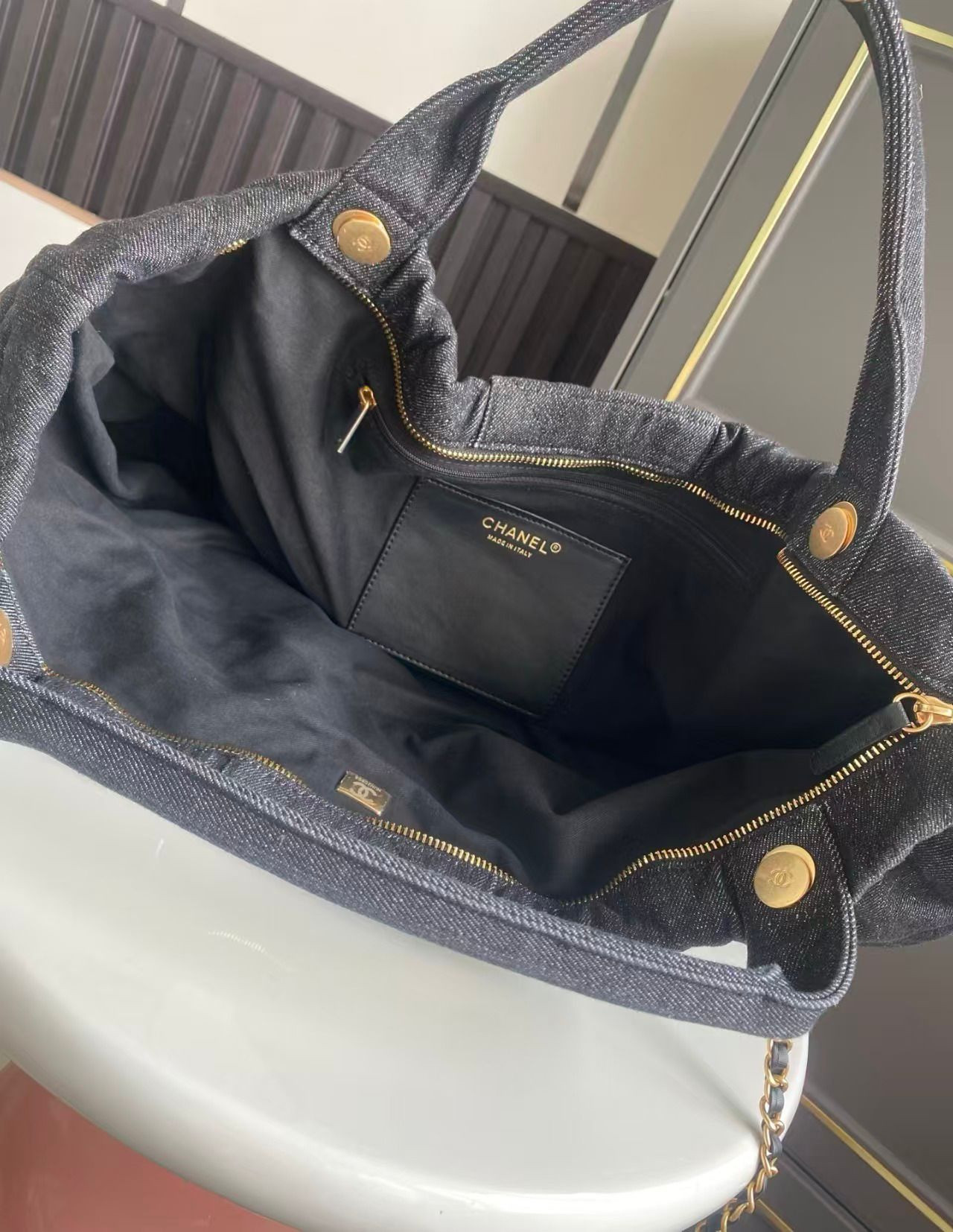 Ch**el Maxi Bow Bag 42x51x5cm