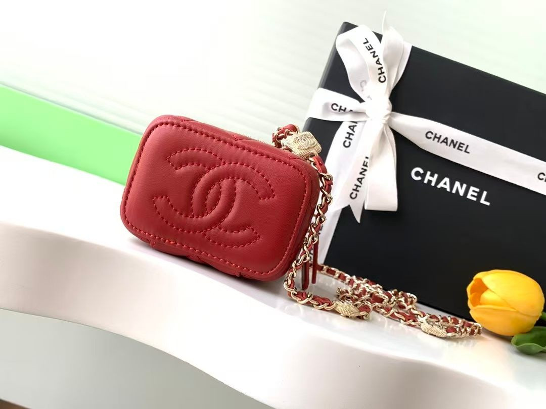 Ch**el Small Vanity with Chain 8.5x11x7cm