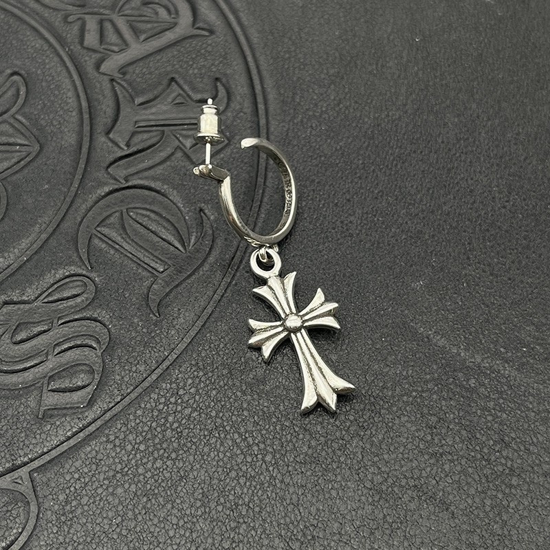 Ch*0me He**ts Cross Earrings