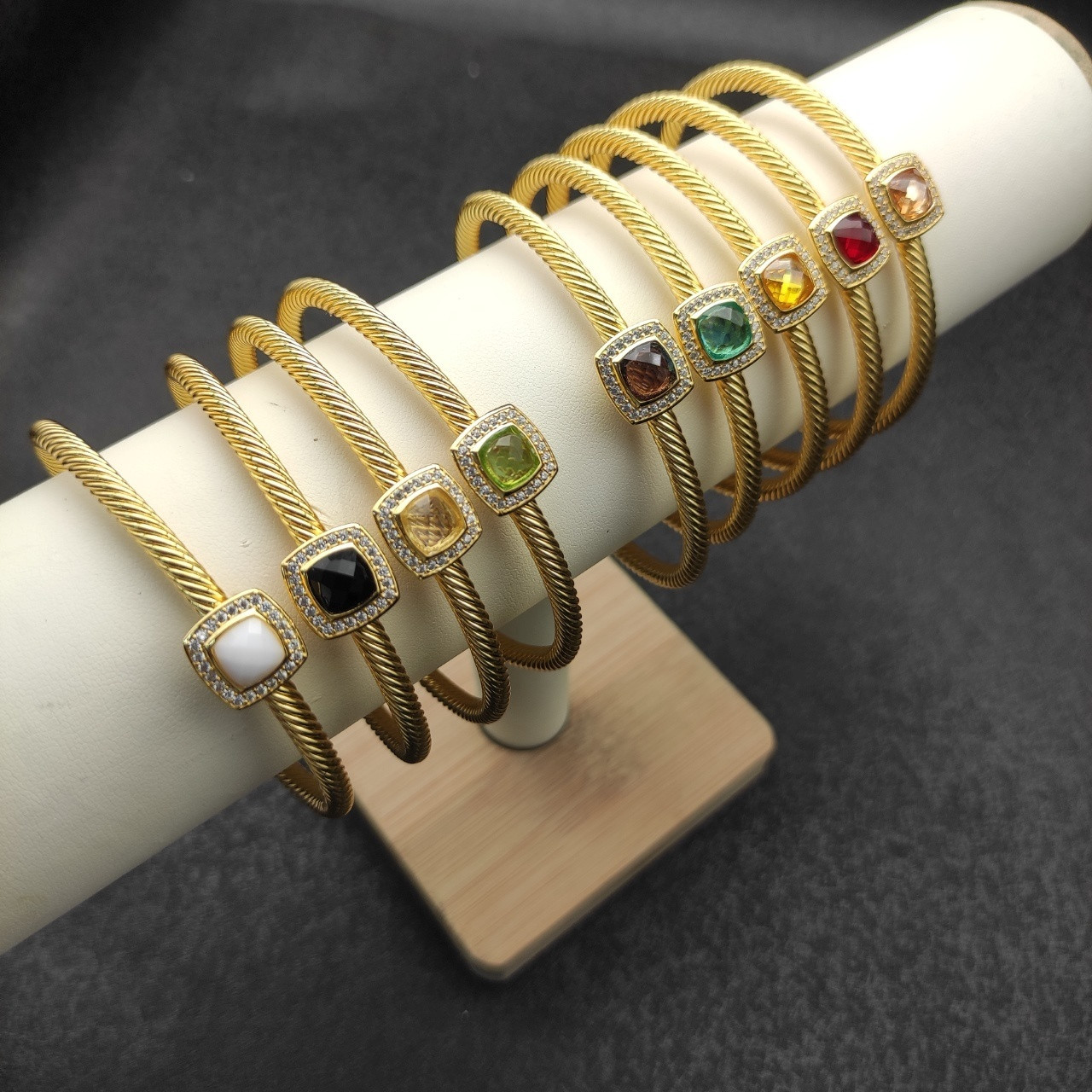 David Yurman 4mm Square D1am0nd Bracelet (wrist circumference 15-20cm)