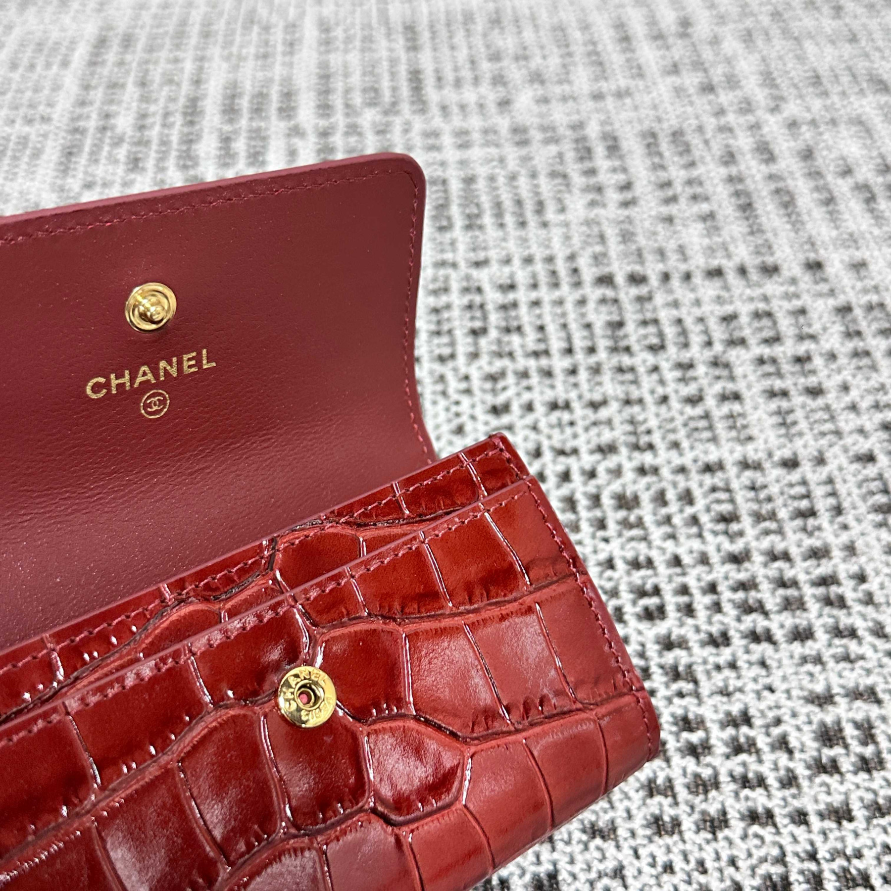 Ch**el Flap Card Holder 7.5x11x2cm