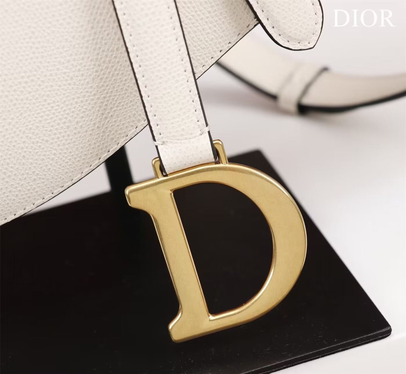 D10r MINI SADDLE BAG WITH STRAP Grained Calfskin 19 x 16 x 5 cm