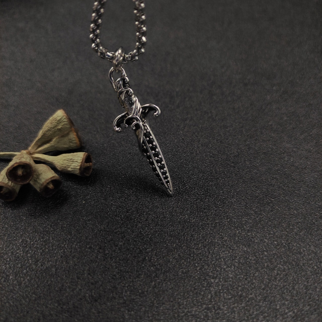 David Yurman sword Necklace(Chain length 50+5cm delay chain Chain thickness 3mm)