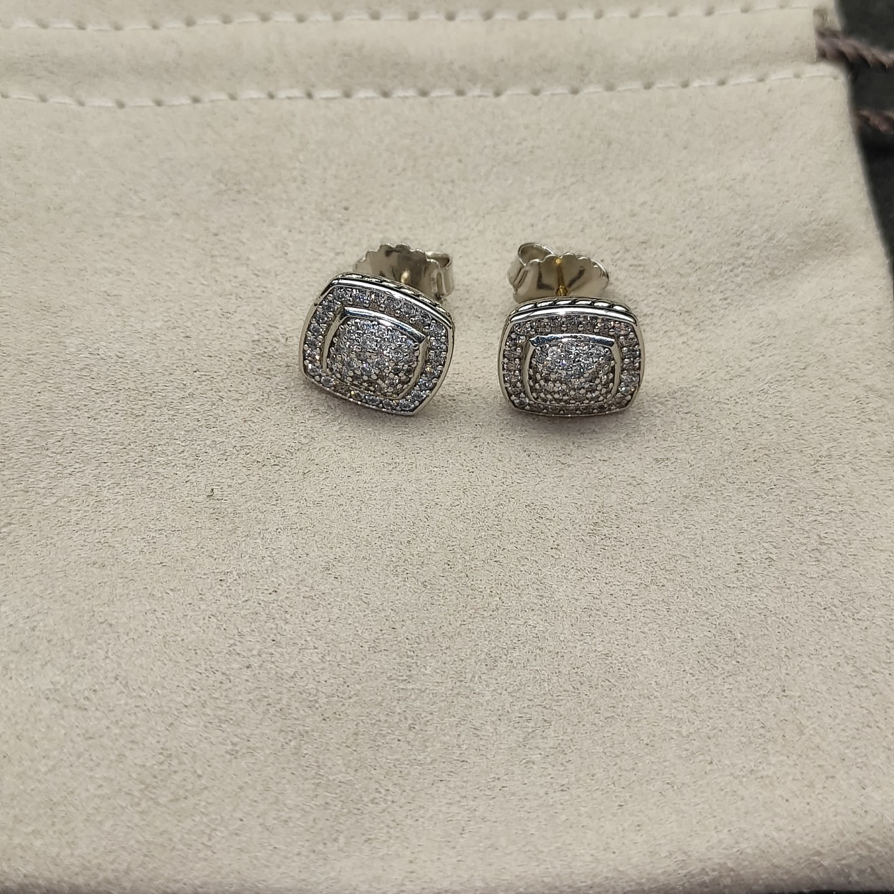 David Yurman Square D1am0nd Earrings