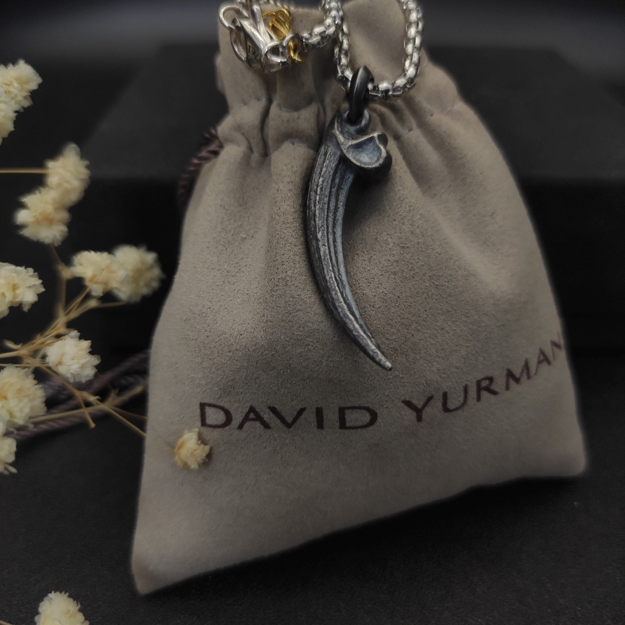 David Yurman horn Necklace(Chain length 50+5cm delay chain Chain thickness 3mm)