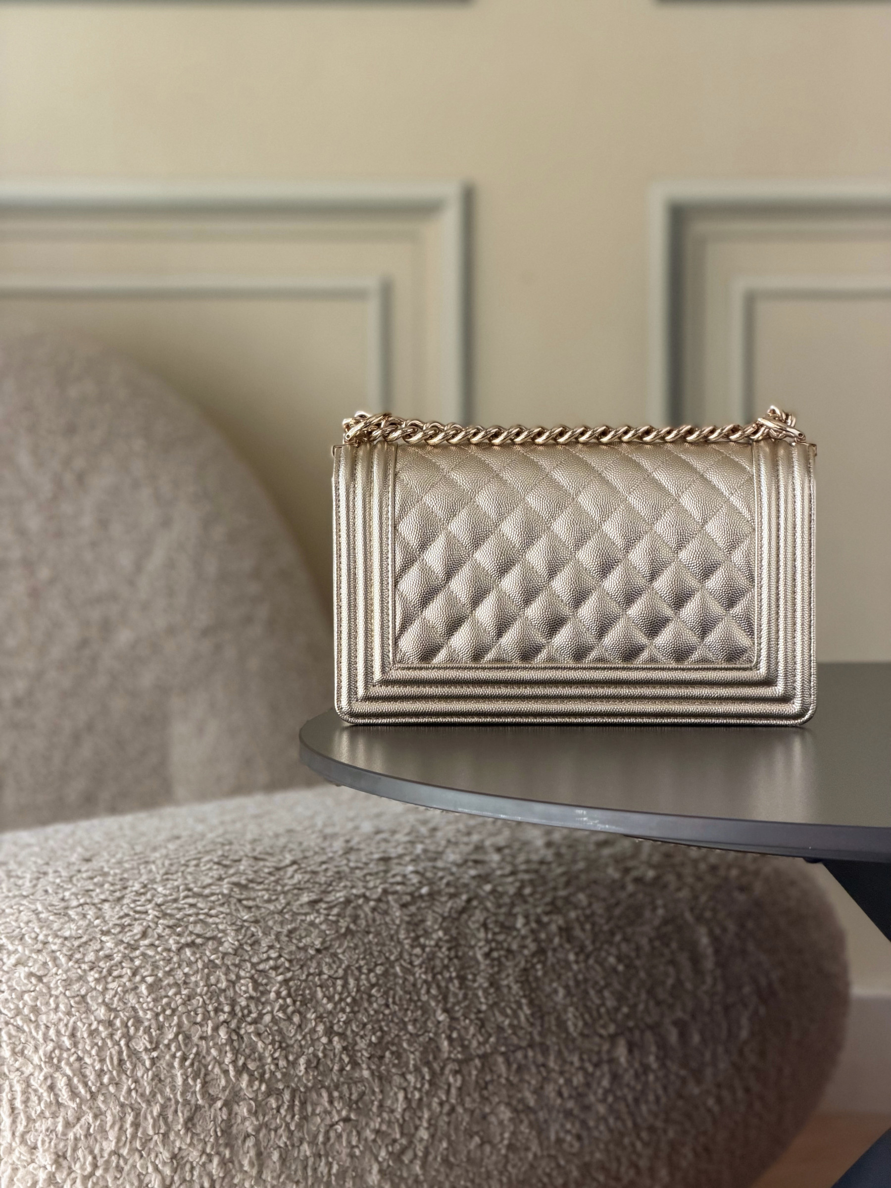 Ch**el Boy Handbag 15x25x9cm