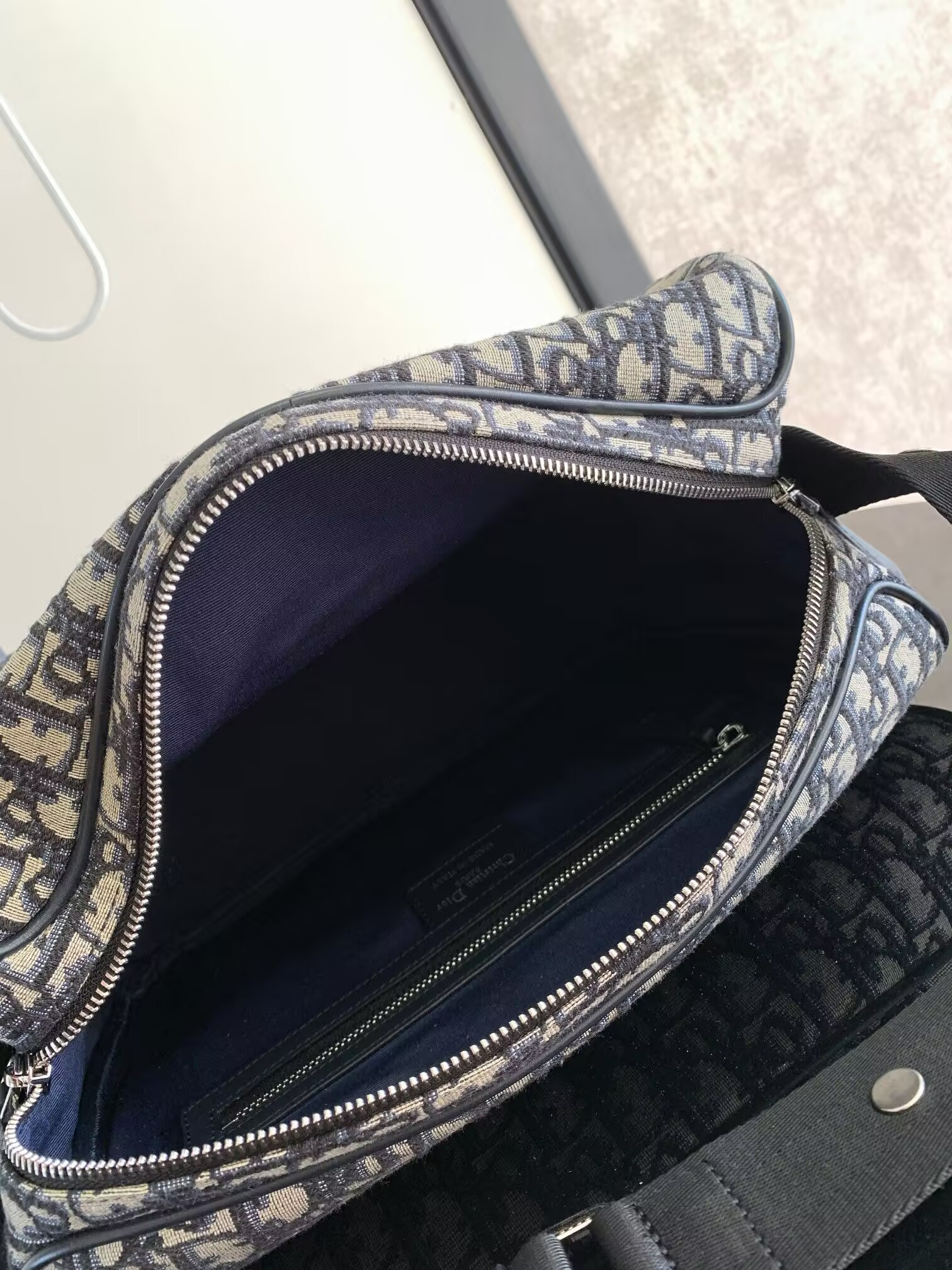 D10r Changing Bag Beige and Black D10r Oblique Jacquard 38x28x16cm